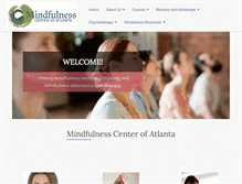 Tablet Screenshot of mindfulnesscenteratlanta.com